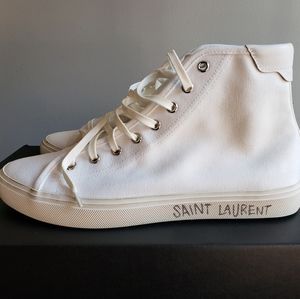 NWB Saint Laurent Malibu Hi Top Sneakers